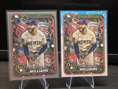 Devin Williams 2024 Topps Holiday #H129 Silver Glitter Milwaukee Brewers +Base