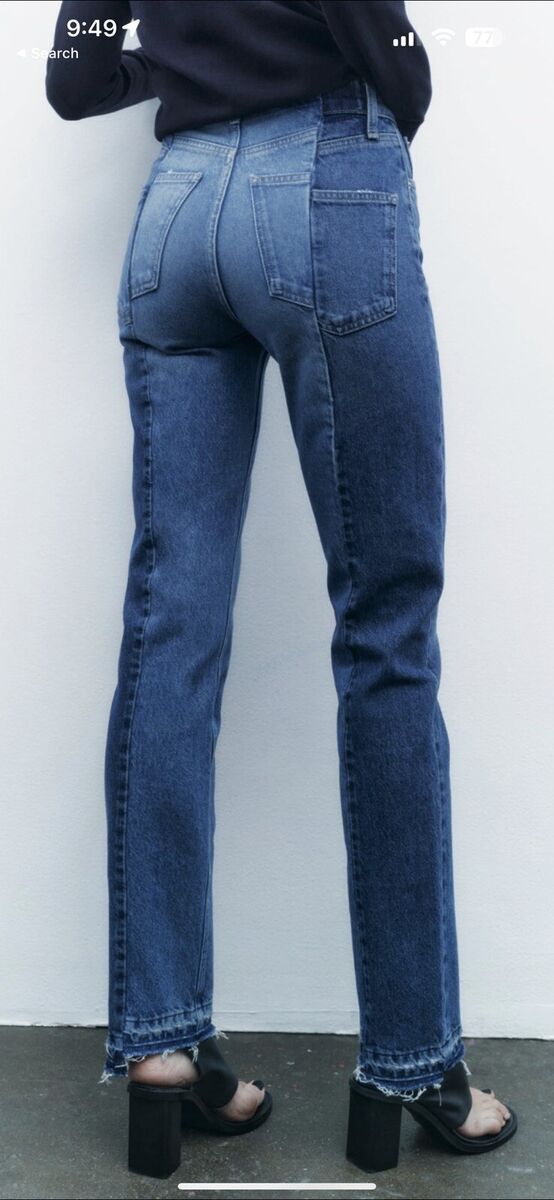 Zara se the contrast cropped straight leg jeans 9863/058 | eBay Zara se the contrast cropped straight leg jeans 9863/058 | eBay