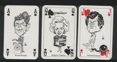 Vintage Sammler Spielkarten Polit-Poker International