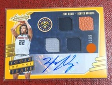 2020 Panini TOOLS OF THE TRADE Zeke Nnaji Nuggets Ball Patch Auto /199 #TT4-ZNN