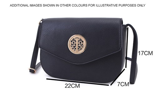 Ladies Cross Body Messenger Over Shoulder Bag Satchel Womens Handbag Twist Lock - Picture 557 of 851