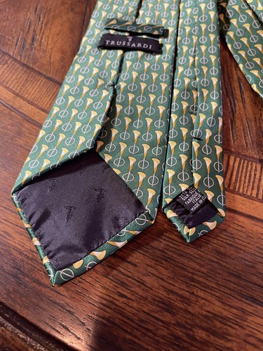 TRUSSARDI INCREÍBLE TRAJE DE DISEÑADOR VIBRANTE CALIDAD CORBATA ENVÍO GRATUITO - Imagen 4 de 4