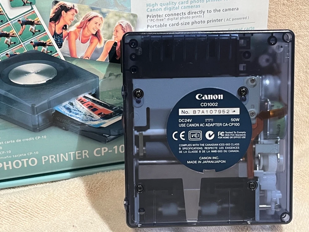 Canon CP-10 Card Photo Printer + HC-36IP Paper (3 Boxes) Bundle. Tested! Works!