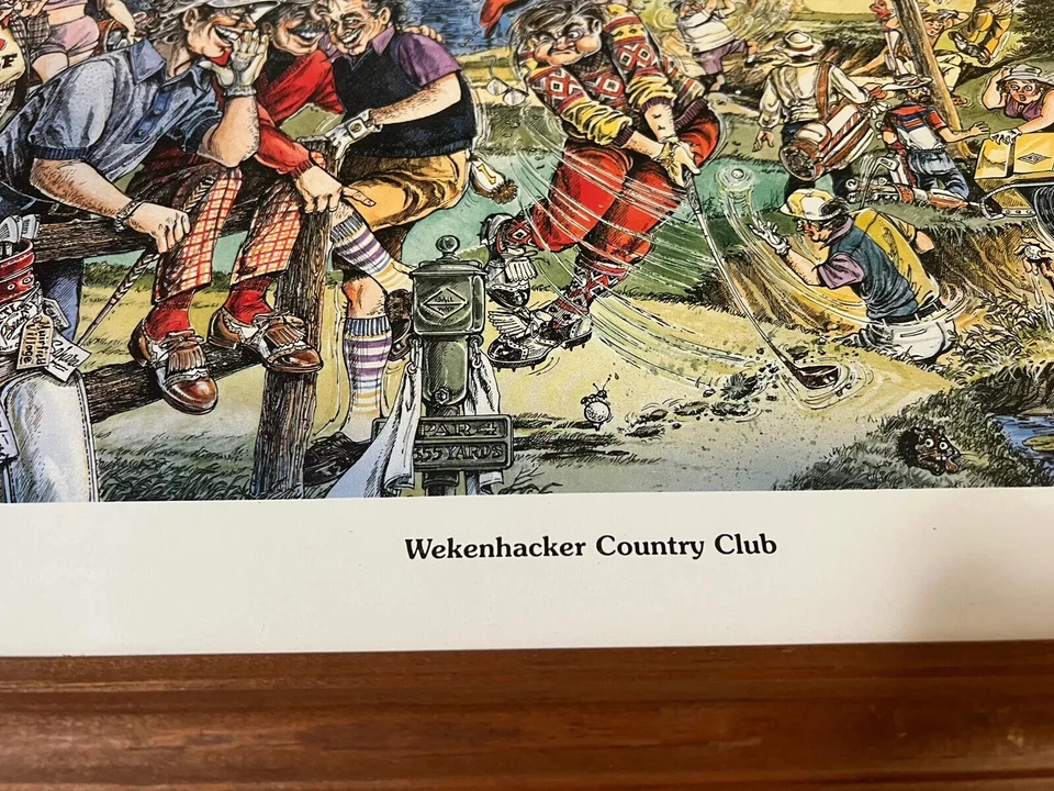Vintage RARE 1993 Wekenhacker Country Club Framed, Art Print by F. A. Schmidt - Image 4 of 4