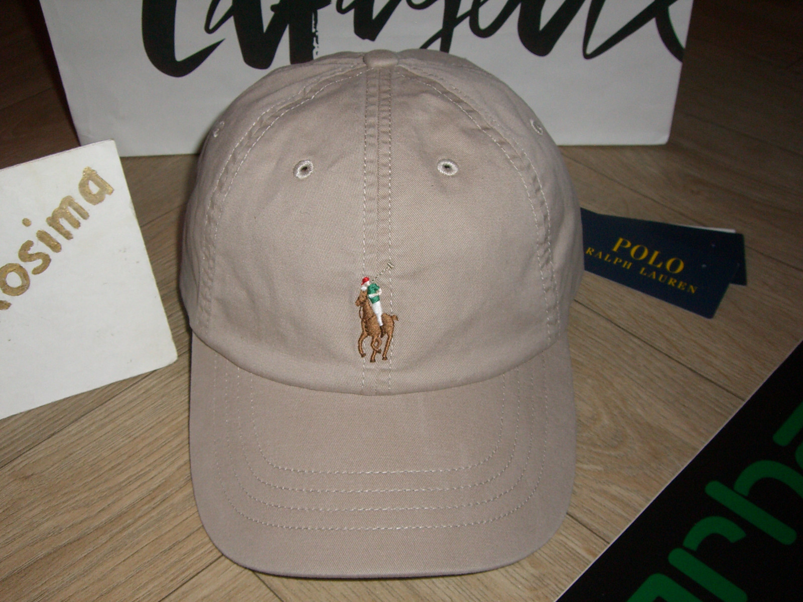 Nuovo POLO RALPH LAUREN berretto basecap "Pony Logo Cap" marrone os 80s script + Carhartt