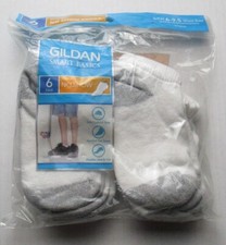 New Boys Size S 6-9.5 Shoe Size Gildan 6 Pair No Show Socks