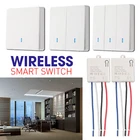Wireless Smart Switch Light RF-433Mhz Wall Panel Switch Remote-Control Receive9S