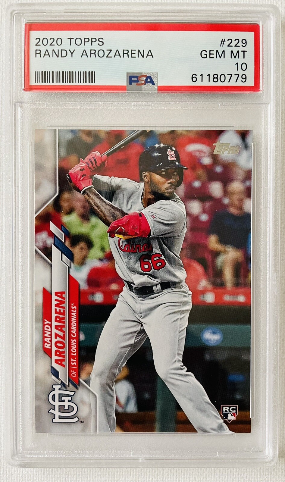 2020 Topps Randy Arozarena Rookie #229 PSA 10 Gem MT St. Louis Cardinals Rays