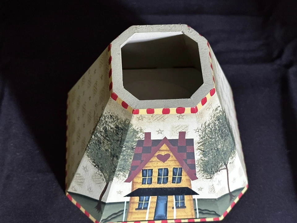 Candle Topper Country Cottage Wooden - Image 2 of 4