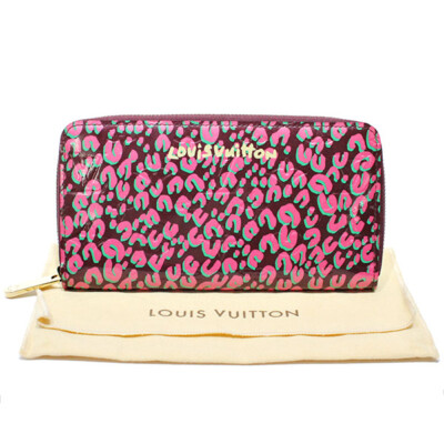 Louis Vuitton Monogram Vernis Leopard Zippy Wallet Round