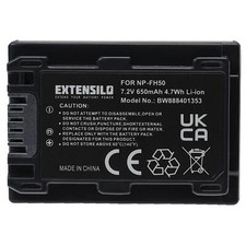Batterie pour Sony HDR-SR11 HDR-SR10E HDR-SR11E HDR-HC9E HDR-SR10 650mAh 7,2V