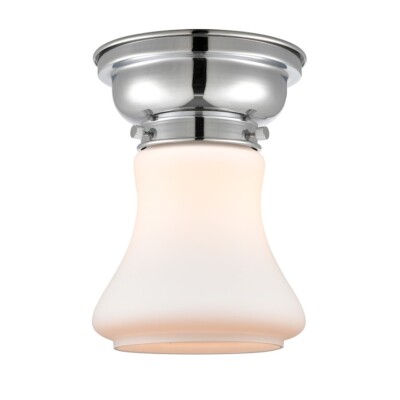 Innovations 191-LED Bellmont 1-Lt Flush Mount, P Chrome/WH - 623-1F-PC-G191-LED