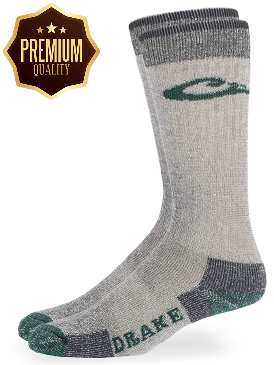Drake Mens 80% Merino Wool Full Cushion Outdoor Work Boot Crew Socks 1 Pair  | eBay