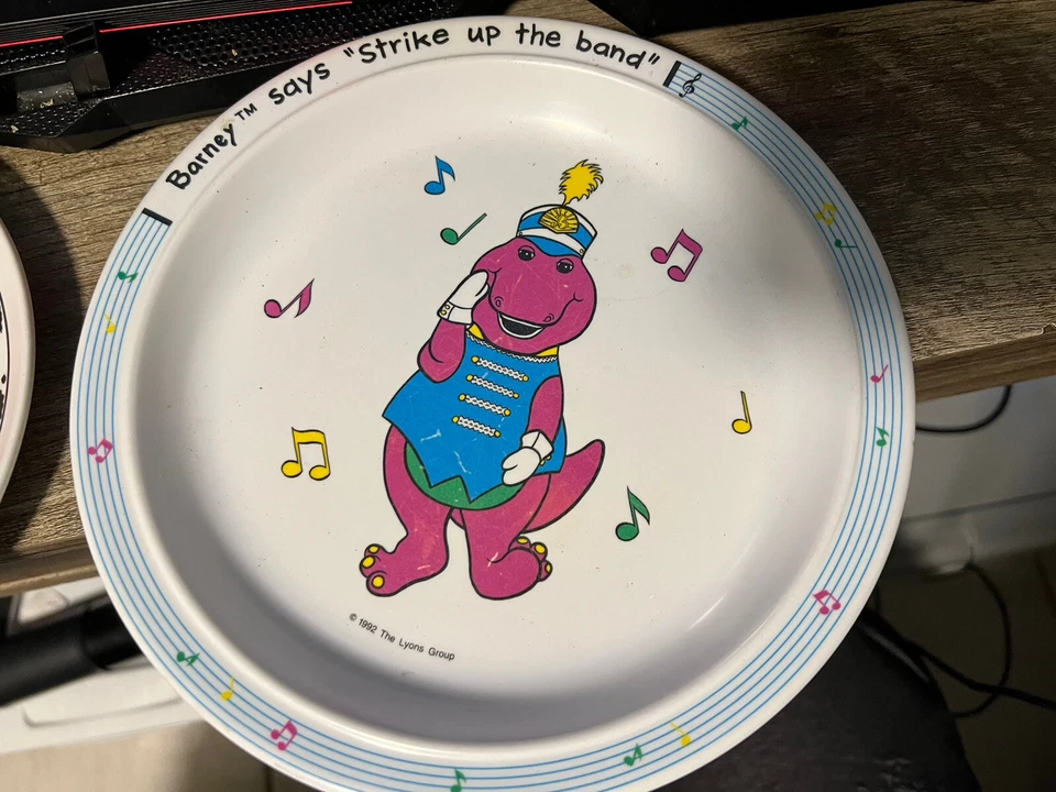 Raro 101 Dálmatas Plato Diseño ZAK Años 90 De Colección Perros Barney, Galleta Monstruo Lote Foto 3 de 4