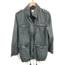 Leith Zip Up Military Army Style Utility Field Canvas Jacket Boho Xs Women