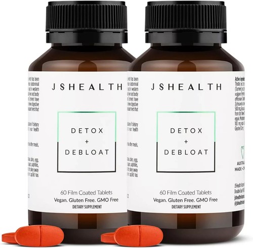 (2er Pack) JSHealth Vitamine Detox &Debloat Leber Gesundheit Leberentgiftung (120 Tabletten)