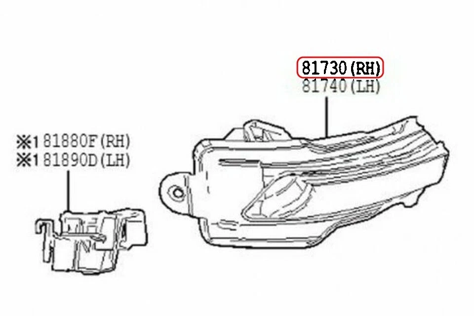 Lexus Toyota Genuine NX200T LAMP ASSY, SIDE TURN SIGNAL, RH 81730-78010 OEM - Imagem 3 de 4
