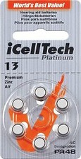 iCell Tech Size 13 Hearing Aid Batteries 60 batteries 