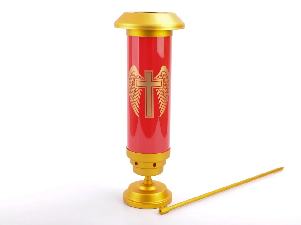 Luces de estaca cruzadas solares luces de jardín al aire libre, decoraciones de cementerio para tumba... Foto 3 de 4