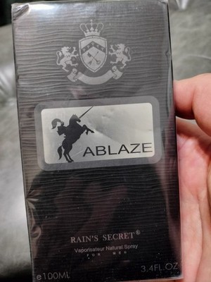 ABLAZE BY RAIN'S SECRET MEN'S COLOGNE 3.4OZ /100ML NEW IN SEALED BOX NICE SMELL.