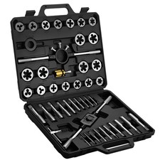 45 pcs Metric Tap and Die Set, Standard Tap Set and Die Tool Set for Threadin...