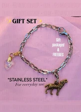 Twilight Gift Set Bellas Wolf Bracelet Eclipse Graduation Stainless Steel charm