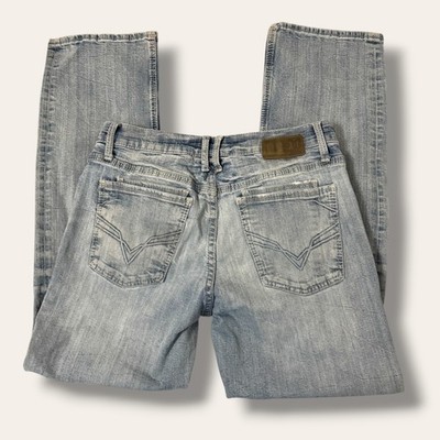 BKE Jeans Mens 34 Jake Bootleg Light Wash Distressed Casual
