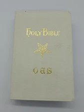 Holy Bible Holman OES Order Eastern Star Masonic Lodge King James White Pocket