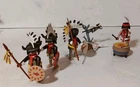 Vintage Playmobil 3732 ☆Complete☆ Native American Indian Buffalo Dancers. No Box