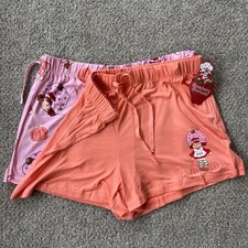 NWT Strawberry Shortcake Medium 2 pack Soft Sleep Shorts Pajamas Fall Halloween