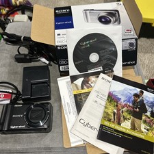 Sony Cyber-Shot DSC-H55 14.1 MP Digital Camera With Battery  Charger - Black