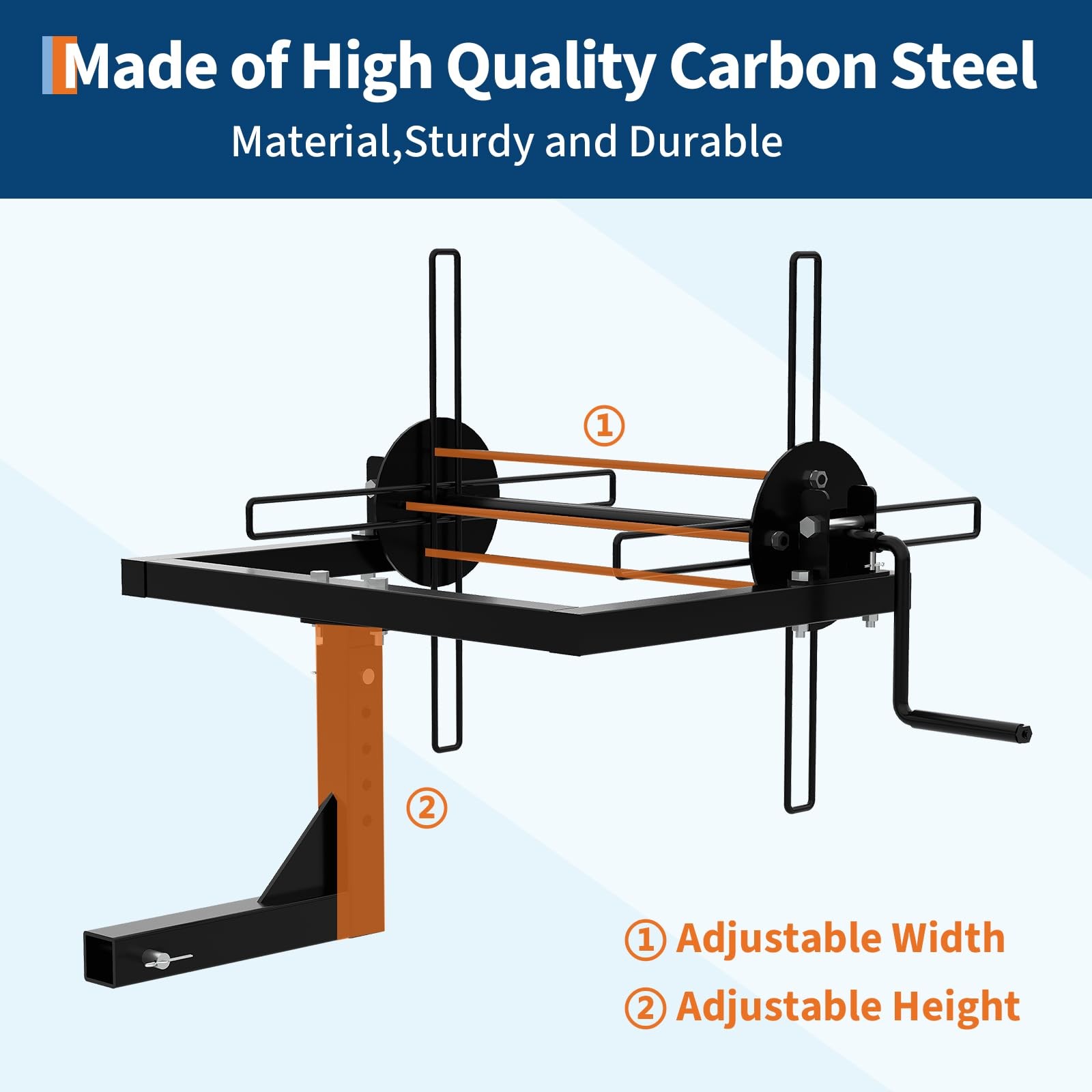 Barbed Wire Unroller Wire Spreader Bolt-On ATV Adaptor with 2" Receiver Hitch US