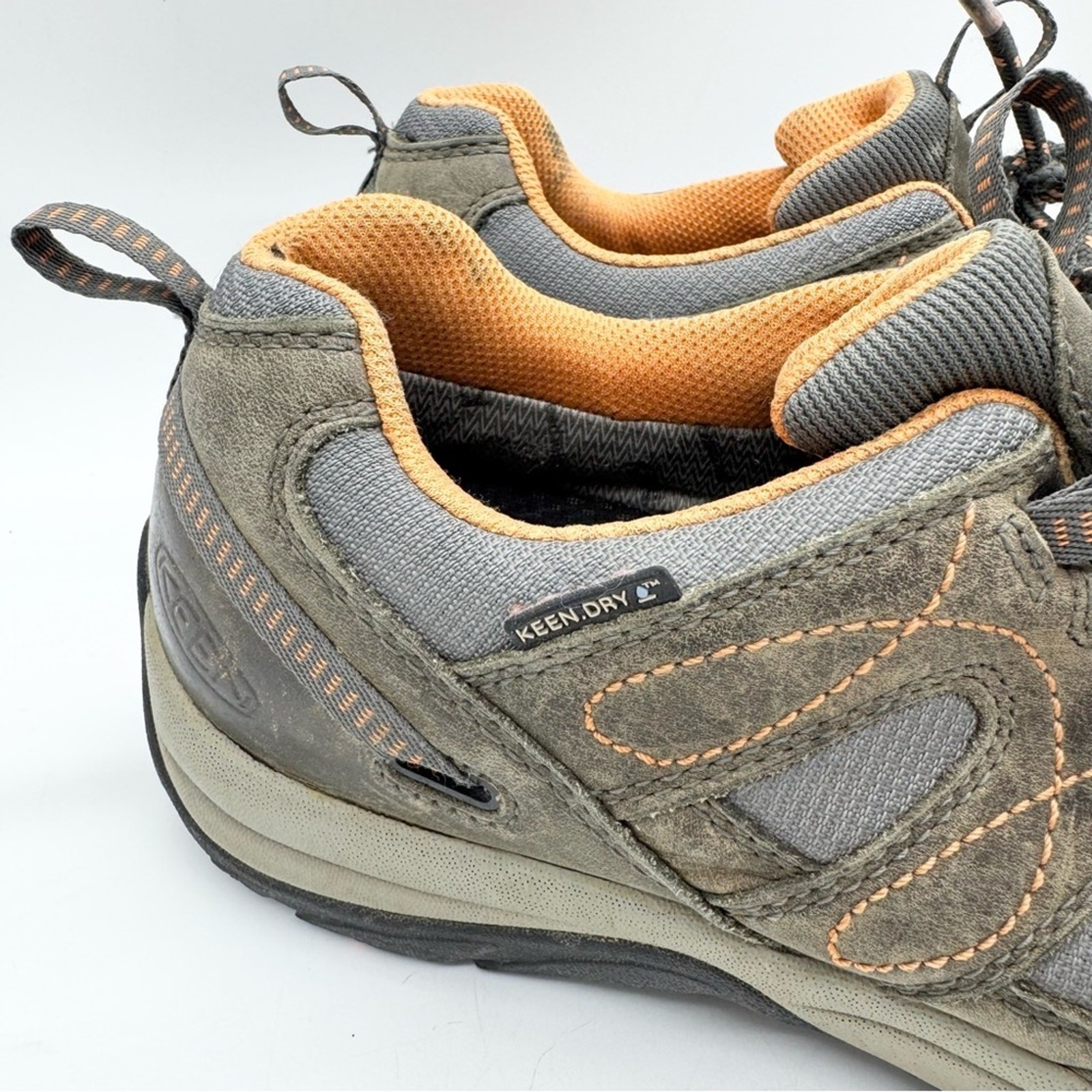 Scarpe da trekking impermeabili stringate Keen Shasta WP marrone grigio arancione taglia 9 Gorpcore