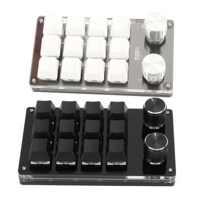 One Handed Macro Mechanical Keyboard 12 Key Multifunction DIY Programmable K Hot