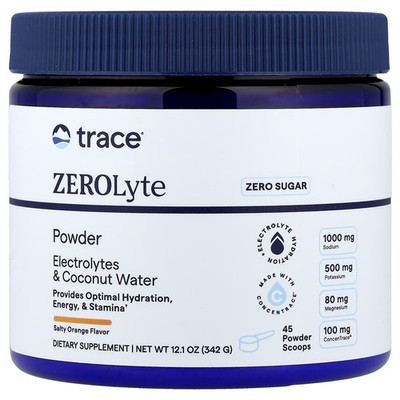 2 X Trace, ZEROLyte Powder, Salty Orange, 12.1 oz (342 g)
