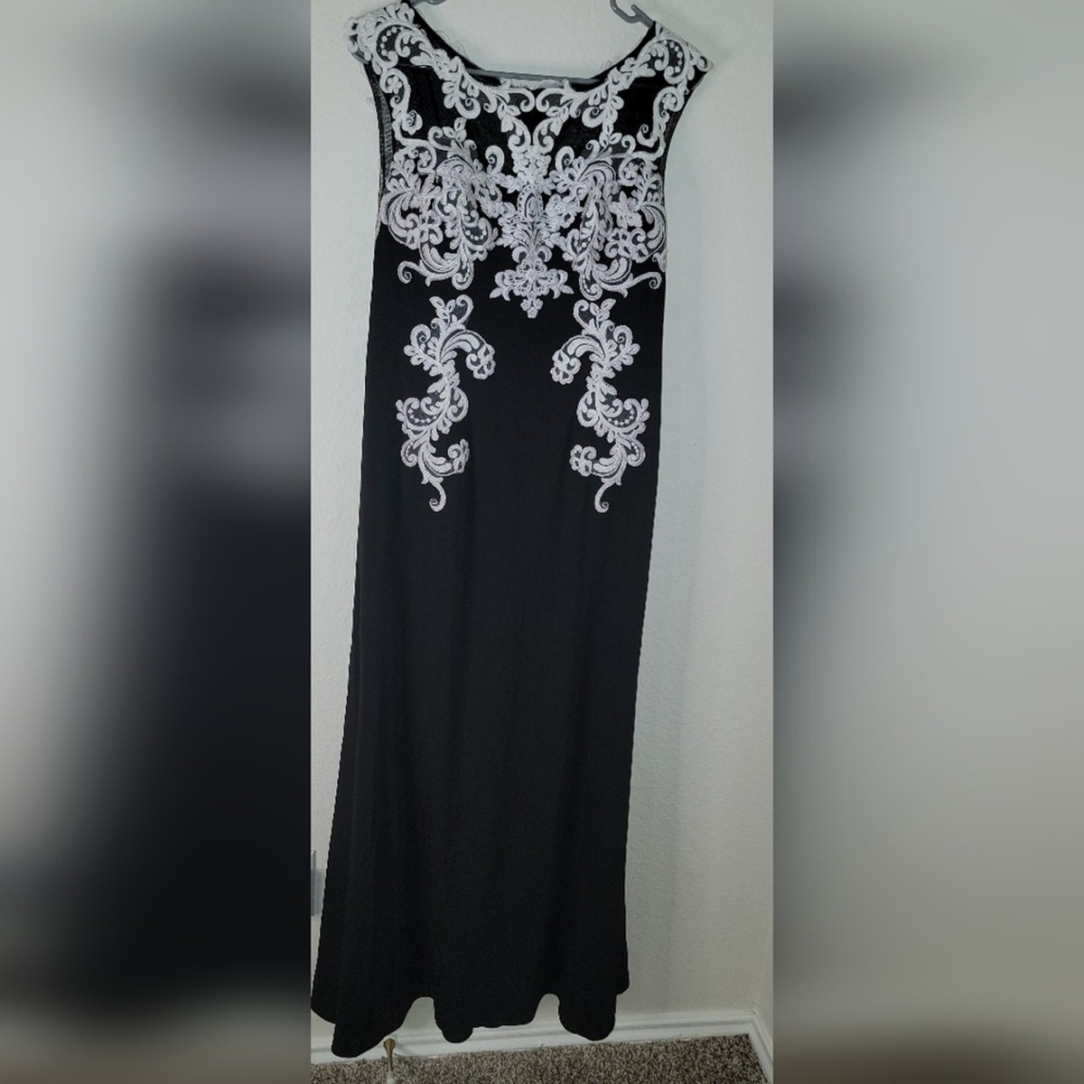 JJs House Elegant Black and White Evening Dress | eBay
