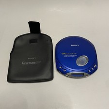 Sony Walkman D-E350 ESP Max Blue Portable CD Player Bundle Case 30 