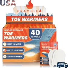 80 Adhesive Toe Warmers Cold Weather Camping Skiing Hiking Outdoor Activities US