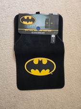 Brand New 4pcs Set Batman Classic Logo Front Rear Car Truck Carpet Floor Mats