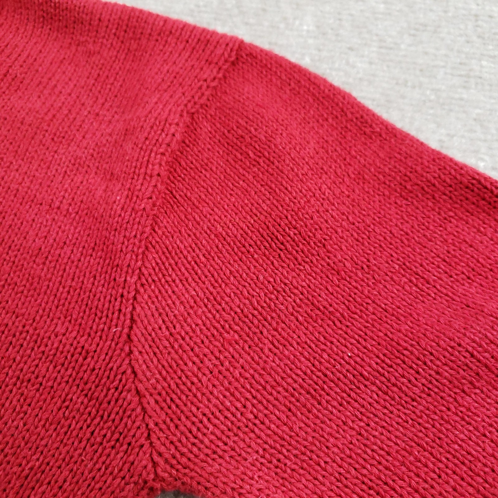 Vintage Ralph Lauren Polo Sport Sweater Womens Small Red Bear Equestrian Linen image 9