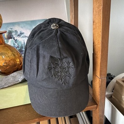 Vintage 90s Chrome Hearts Black Baseball Cap Adjustable Men Classic