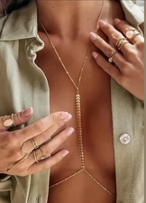 14K Golden Plated Sexy Body Chain