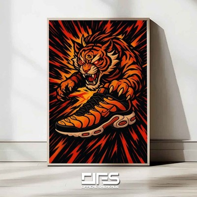 Air Max Plus TN Poster TIGER OG  Tn wallpaper no frame Sneaker gift SHoe