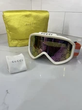 Gucci Ski Goggles Glasses GG Logo Multicolor Adjustable Strap
