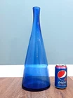 BLENKO Art Glass # 920 L Cobalt Persian Blue Genie Bottle Decanter ANDERSON MCM