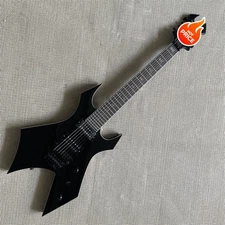 7 String Extreme Warlock Special Widow Electric Guitars Black Onyx Solid Body