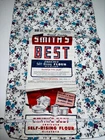 Vintage Cotton 1940s 50s Turquoise Purple Leaves Feedsack Fabric Full Sack SAS
