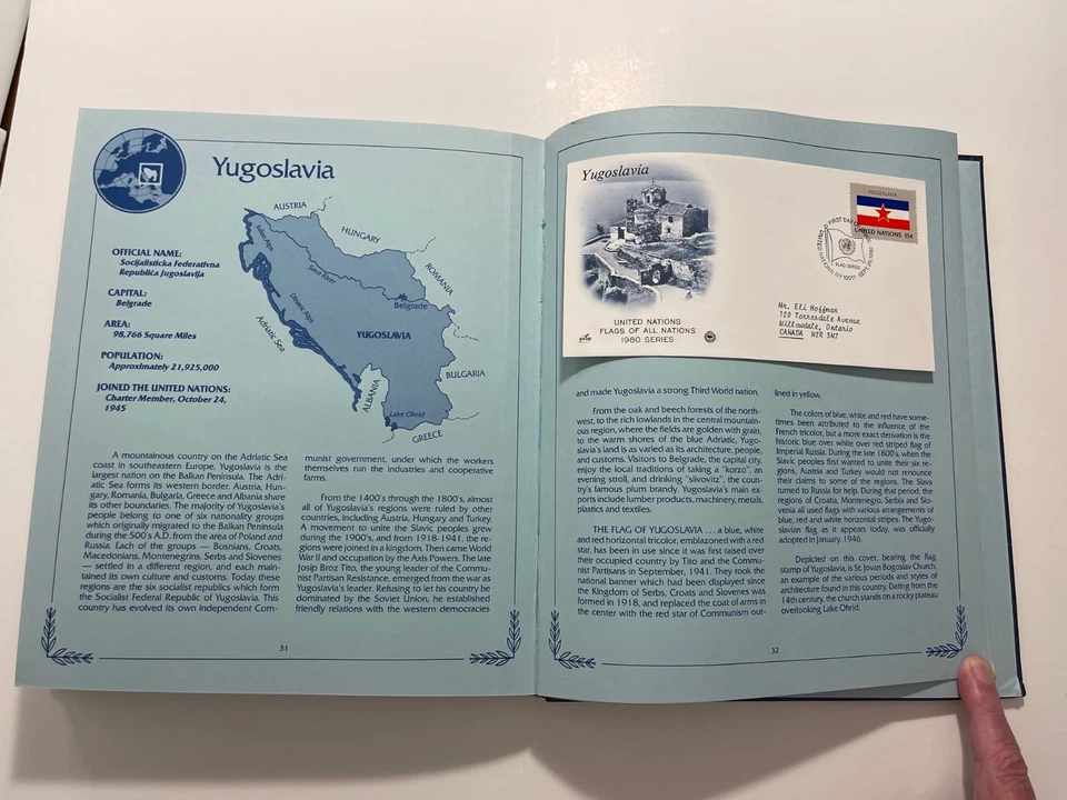 1980 - United Nations Flags FDC's Album-Postal Commemorative Society (#7) - Image 2 of 4