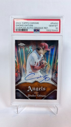 2022 Topps Chrome Shohei Ohtani Club PLAQUES Orange REF. #PASO /25 PSA10 POP 1