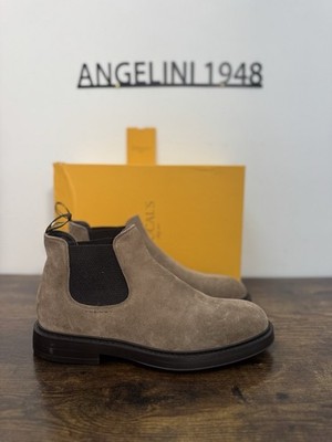 Doucal s Mens Chelsea Boot Suede Mink Casual Shoes EU 43
